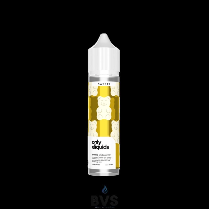 WHITE GUMMY SHORTFILL E-LIQUID BY ONLY ELIQUIDS SWEETS 50ML WHITE GUMMY SHORTFILL E-LIQUID BY ONLY ELIQUIDS SWEETS 50ML
