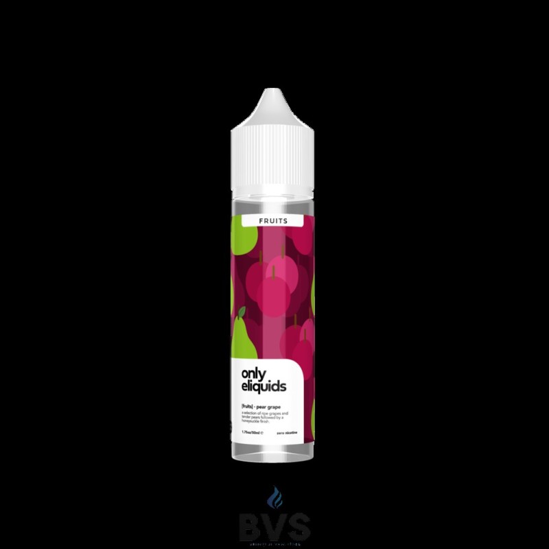 PEAR GRAPE SHORTFILL E-LIQUID BY ONLY ELIQUIDS FRUITS 50ML PEAR GRAPE SHORTFILL E-LIQUID BY ONLY ELIQUIDS FRUITS 50ML