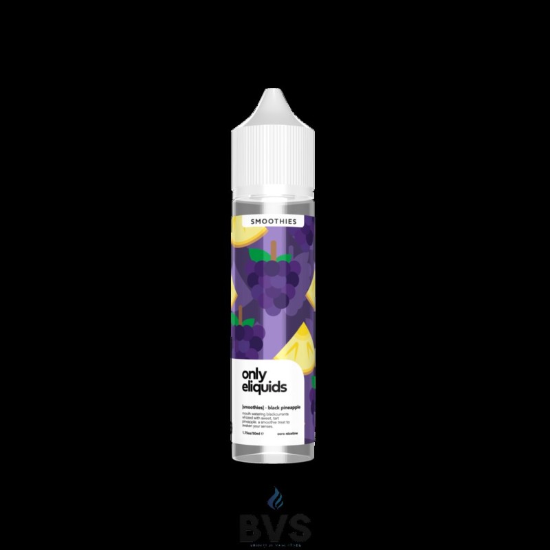 BLACK PINEAPPLE SHORTFILL E-LIQUID BY ONLY ELIQUIDS SMOOTHIES 50ML BLACK PINEAPPLE SHORTFILL E-LIQUID BY ONLY ELIQUIDS SMOOTHIES 50ML