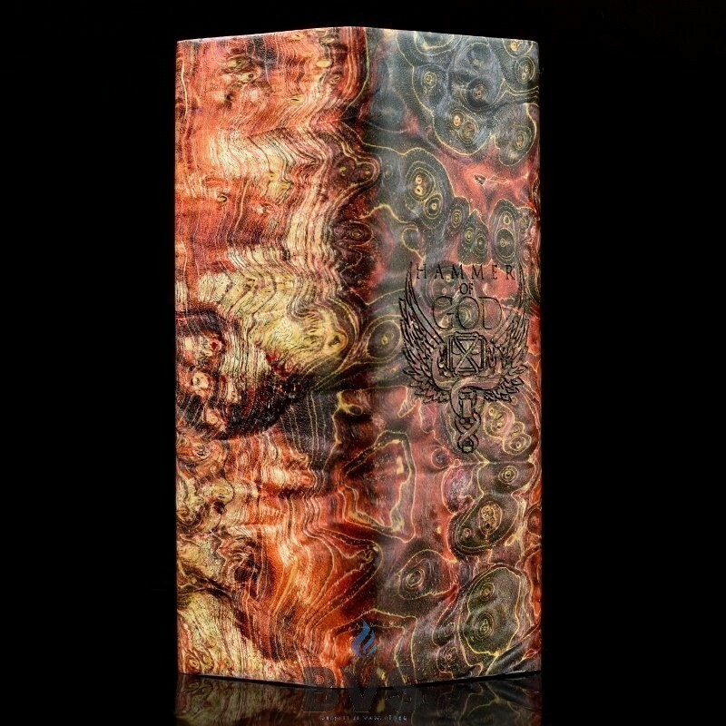 Vaperz Cloud Hammer of God V3 Para-Series Mechanical Mod Quad 18650 STAB WOOD EDITION Vaperz Cloud Hammer of God V3 Para-Series Mechanical Mod Quad 18650 STAB WOOD EDITION