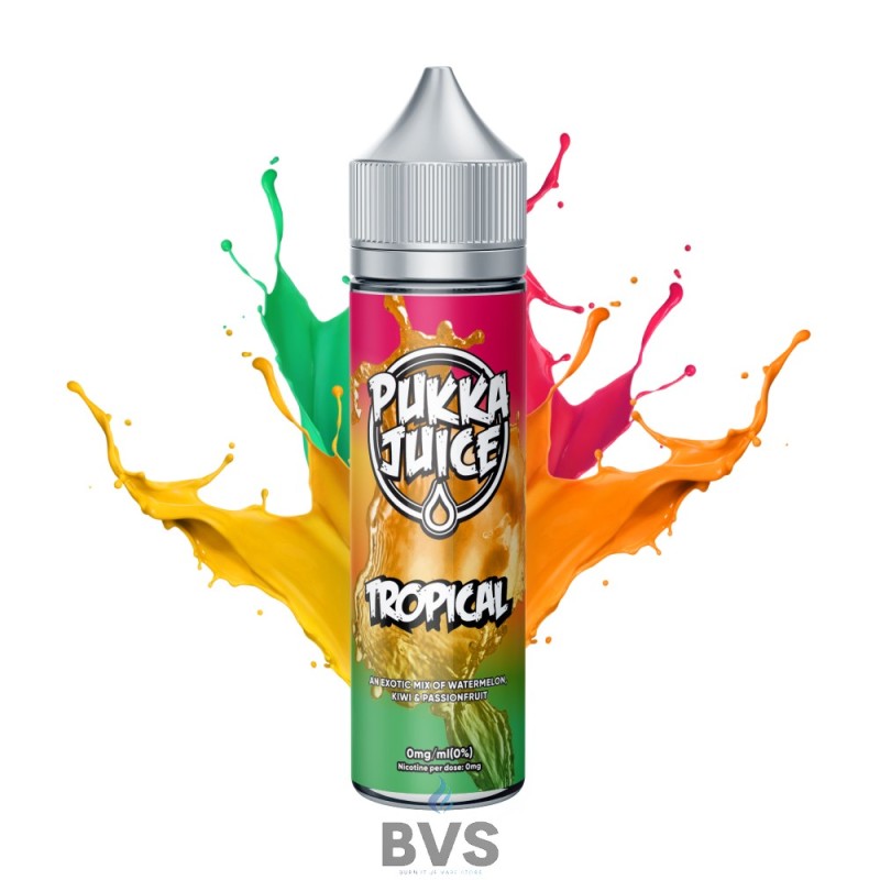 TROPICAL SHORTFILL E-LIQUID BY PUKKA JUICE 50ML TROPICAL SHORTFILL E-LIQUID BY PUKKA JUICE 50ML