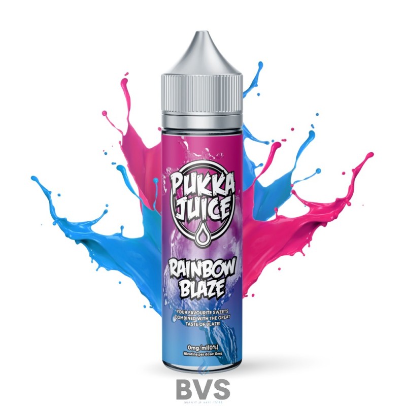 RAINBOW BLAZE 50ML SHORTFILL E-LIQUID BY PUKKA JUICE RAINBOW BLAZE 50ML SHORTFILL E-LIQUID BY PUKKA JUICE