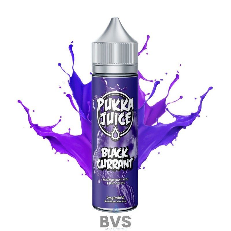 BLACKCURRANT SHORTFILL E-LIQUID BY PUKKA JUICE 50ML BLACKCURRANT SHORTFILL E-LIQUID BY PUKKA JUICE 50ML