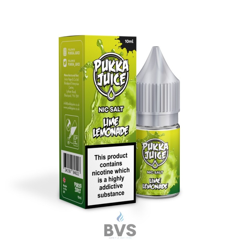 LIME LEMONADE NIC SALT E-LIQUID BY PUKKA JUICE LIME LEMONADE NIC SALT E-LIQUID BY PUKKA JUICE