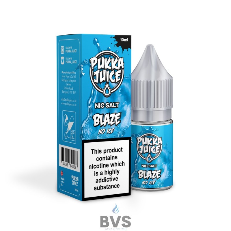 BLAZE NO ICE NIC SALT E-LIQUID BY PUKKA JUICE BLAZE NO ICE NIC SALT E-LIQUID BY PUKKA JUICE