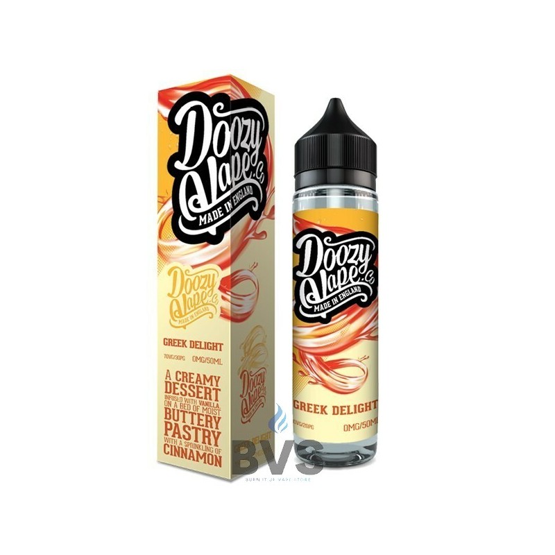 GREEK DELIGHT SHORTFILL E-LIQUID BY DOOZY VAPE CO. 50ML GREEK DELIGHT SHORTFILL E-LIQUID BY DOOZY VAPE CO. 50ML