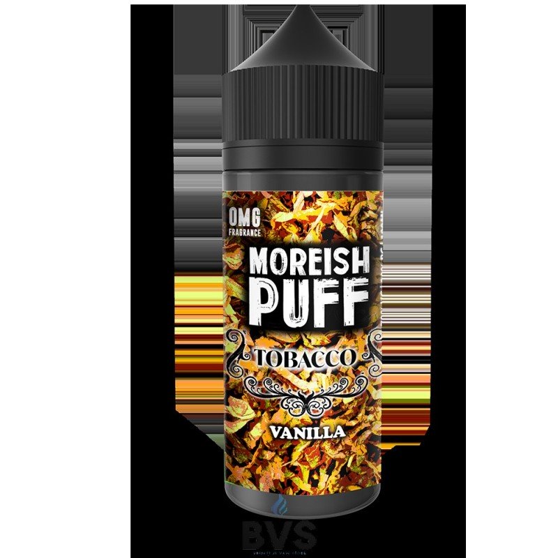 VANILLA TOBACCO BY MOREISH PUFF E LIQUID | 100ML SHORT FILL VANILLA TOBACCO BY MOREISH PUFF E LIQUID | 100ML SHORT FILL