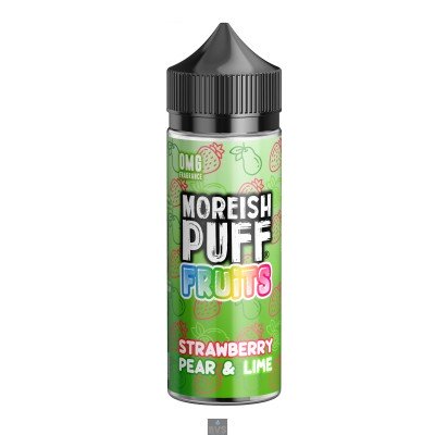 STRAWBERRY PEAR & LIME | FRUITS BY MOREISH PUFF E LIQUID | 100ML SHORT FILL