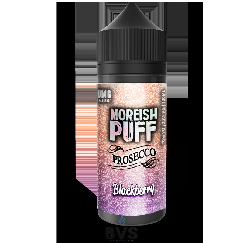BLACKBERRY PROSECCO BY MOREISH PUFF E LIQUID 100ml Shortfill BLACKBERRY PROSECCO BY MOREISH PUFF E LIQUID 100ml Shortfill