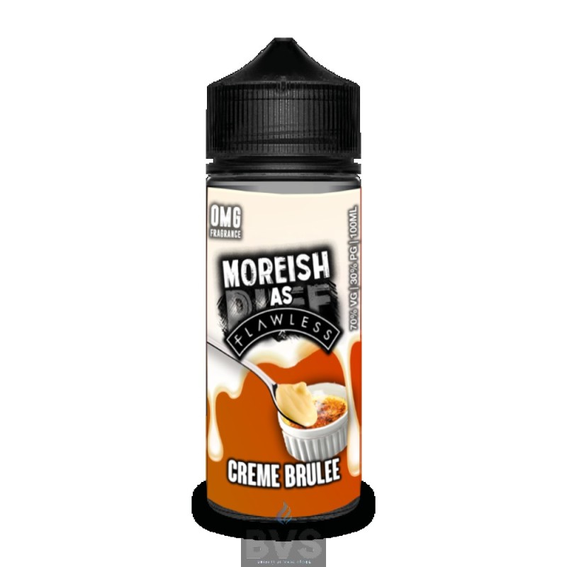 CREME BRULEE CUSTARD by MOREISH AS FLAWLESS ELIQUID 100ML SHORTFILL CREME BRULEE CUSTARD by MOREISH AS FLAWLESS ELIQUID 100ML SHORTFILL