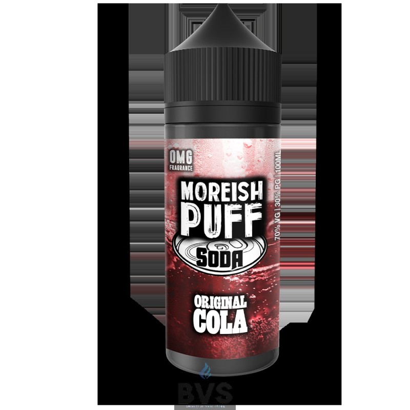 ORIGINAL COLA | SODA BY MOREISH PUFF E LIQUID | 100ML SHORT FILL ORIGINAL COLA | SODA BY MOREISH PUFF E LIQUID | 100ML SHORT FILL