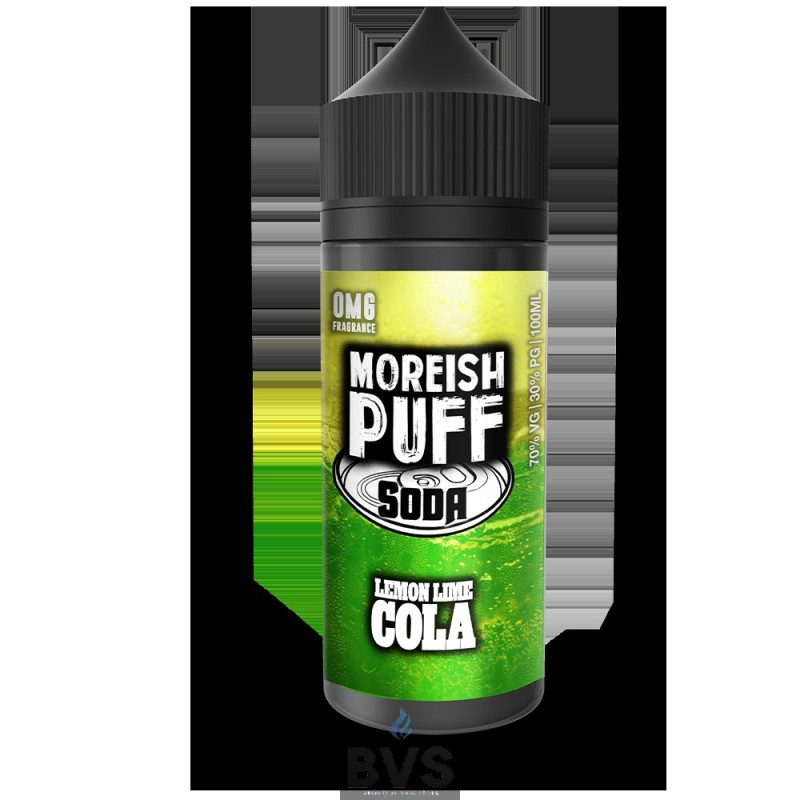 LEMON & LIME COLA | SODA BY MOREISH PUFF E LIQUID | 100ML SHORT FILL LEMON & LIME COLA | SODA BY MOREISH PUFF E LIQUID | 100ML SHORT FILL