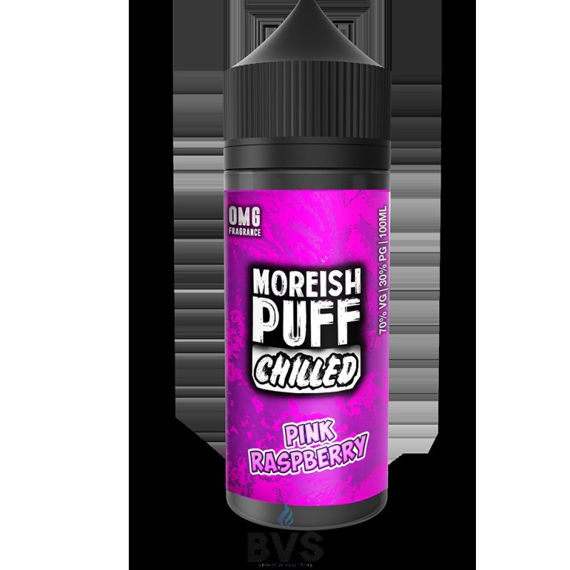 PINK RASPBERRY | CHILLED BY MOREISH PUFF E LIQUID | 100ML SHORT FILL PINK RASPBERRY | CHILLED BY MOREISH PUFF E LIQUID | 100ML SHORT FILL