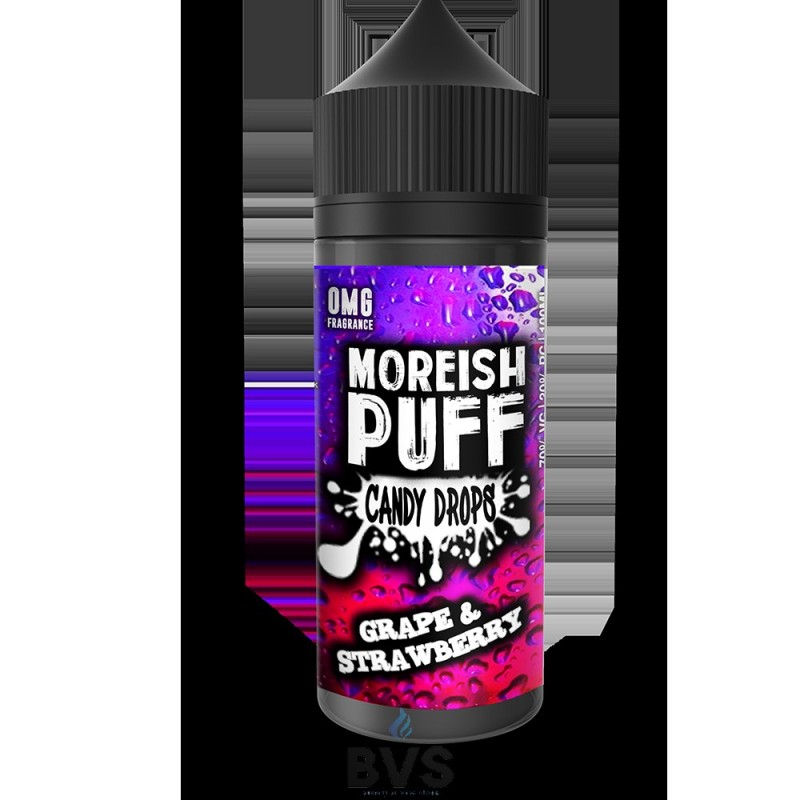 GRAPE & STRAWBERRY | CANDY DROPS BY MOREISH PUFF E LIQUID | 100ML SHORT FILL GRAPE & STRAWBERRY | CANDY DROPS BY MOREISH PUFF E LIQUID | 100ML SHORT FILL
