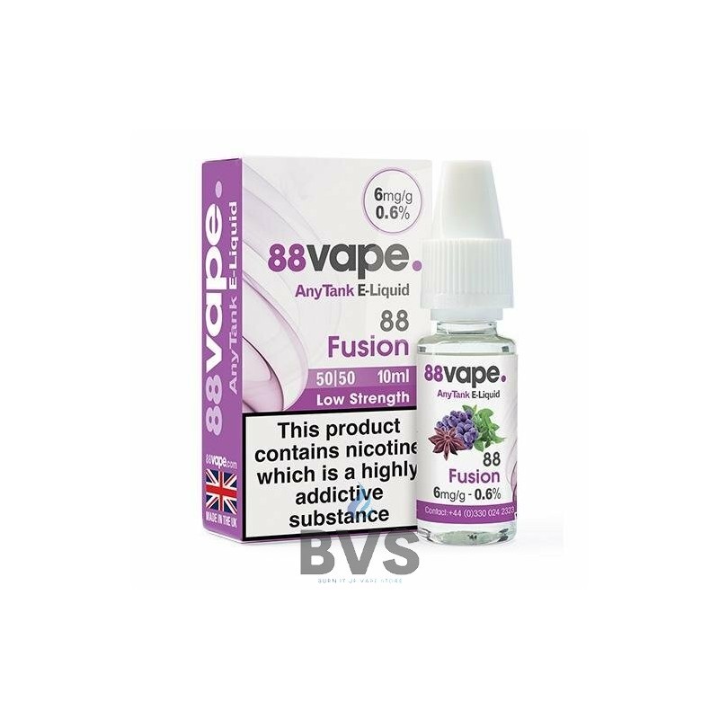 FUSION E-LIQUID BY 88VAPE ANY TANK FUSION E-LIQUID BY 88VAPE ANY TANK
