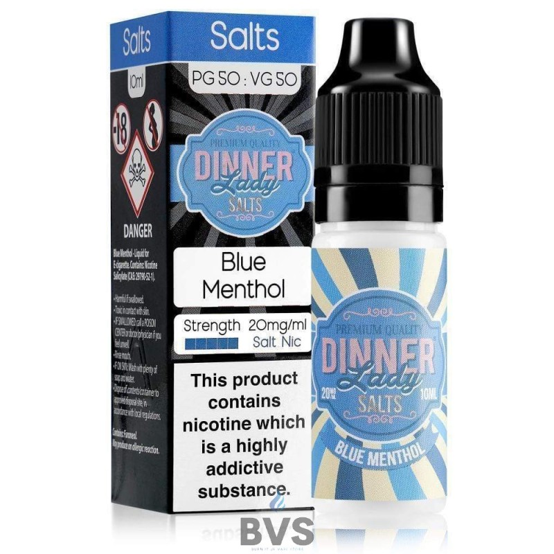 BLUE MENTHOL NIC SALT E-LIQUID BY DINNER LADY BLUE MENTHOL NIC SALT E-LIQUID BY DINNER LADY