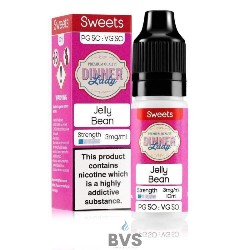 JELLY BEAN E-LIQUID BY DINNER LADY 50/50 JELLY BEAN E-LIQUID BY DINNER LADY 50/50