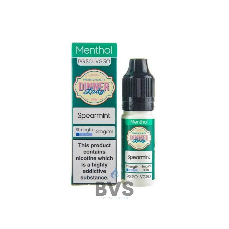 SPEARMINT E-LIQUID BY DINNER LADY 50/50 SPEARMINT E-LIQUID BY DINNER LADY 50/50