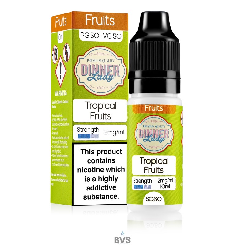 TROPICAL FRUITS E-LIQUID BY DINNER LADY 50/50 TROPICAL FRUITS E-LIQUID BY DINNER LADY 50/50
