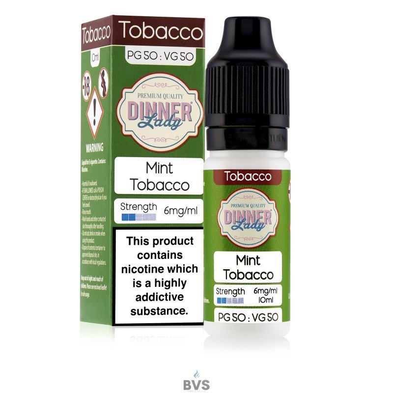 MINT TOBACCO E-LIQUID BY DINNER LADY 50/50 MINT TOBACCO E-LIQUID BY DINNER LADY 50/50