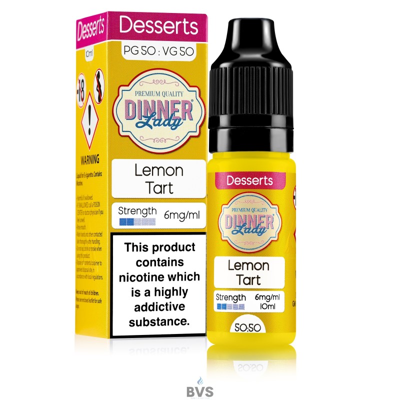 LEMON TART ELIQUID BY DINNER LADY 50/50 LEMON TART ELIQUID BY DINNER LADY 50/50