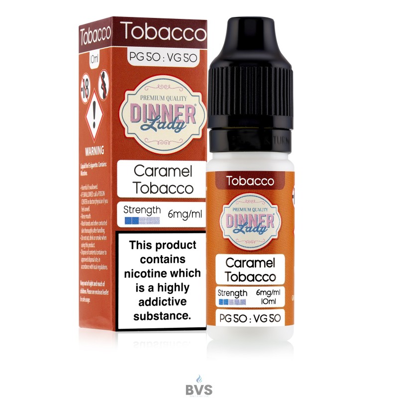 DINNER LADY CARAMEL TOBACCO ELIQUID 50/50 DINNER LADY CARAMEL TOBACCO ELIQUID 50/50