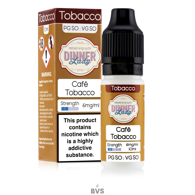 DINNER LADY CAFE TOBACCO ELIQUID 50/50 DINNER LADY CAFE TOBACCO ELIQUID 50/50