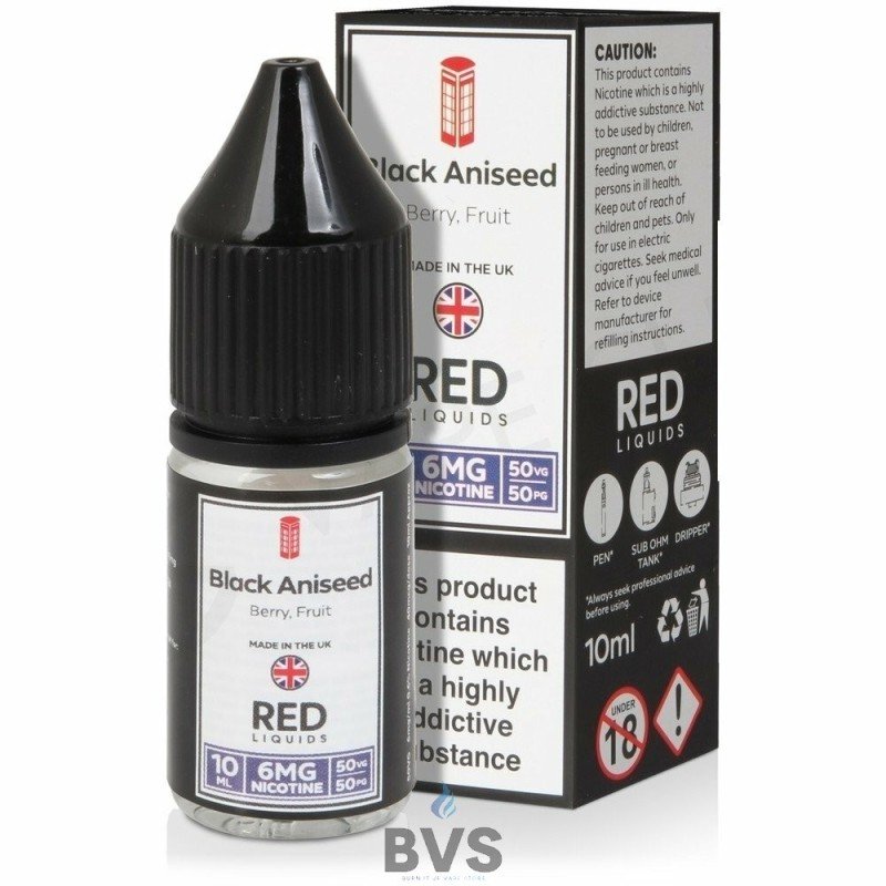 BLACK ANISEED E-LIQUID BY RED LIQUID 50/50 BLACK ANISEED E-LIQUID BY RED LIQUID 50/50