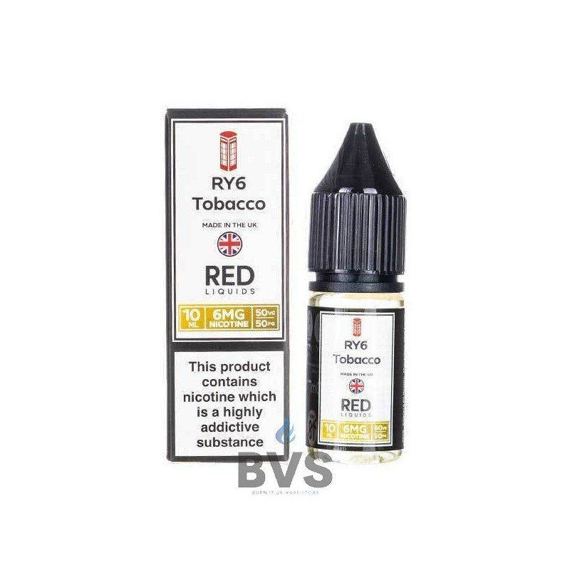 RY6 TOBACCO E-LIQUID BY RED LIQUID 50/50 RY6 TOBACCO E-LIQUID BY RED LIQUID 50/50