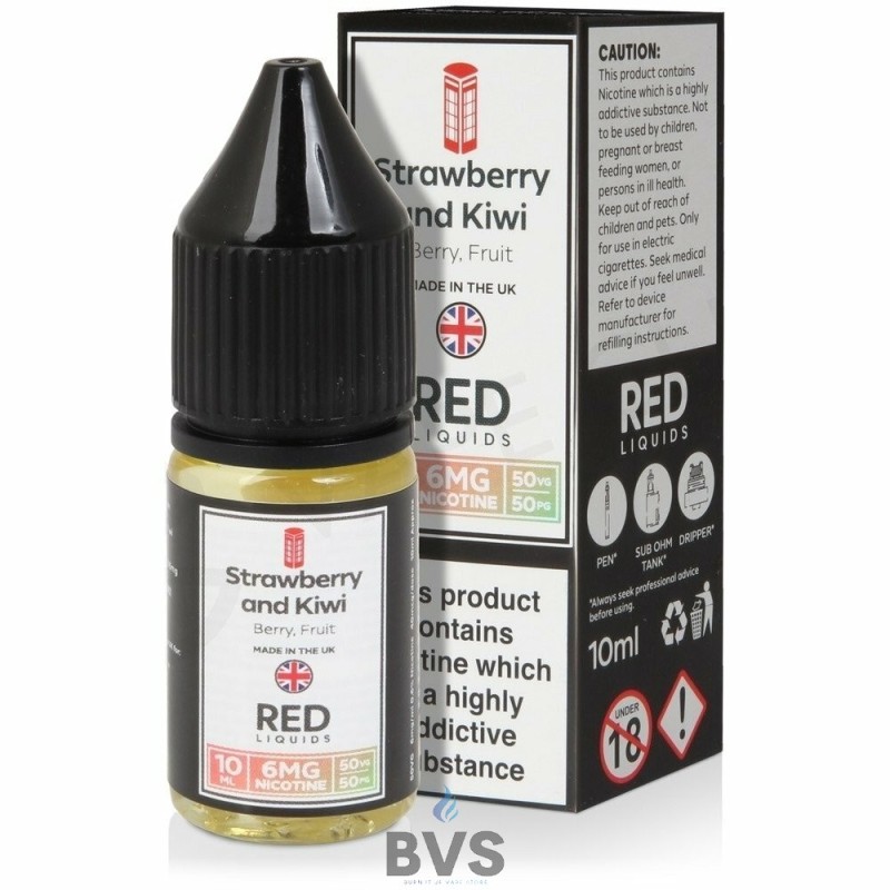 STRAWBERRY AND KIWI E-LIQUID BY RED LIQUID 50/50 STRAWBERRY AND KIWI E-LIQUID BY RED LIQUID 50/50
