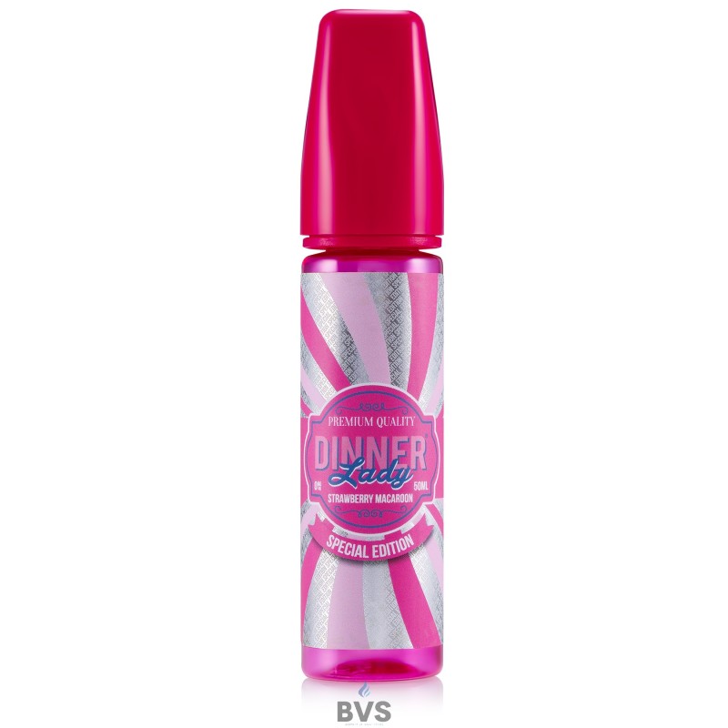 STRAWBERRY MACAROON ELIQUID BY DINNER LADY 50ML STRAWBERRY MACAROON ELIQUID BY DINNER LADY 50ML
