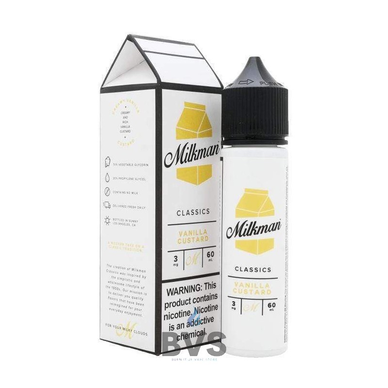 VANILLA CUSTARD SHORTFILL E-LIQUID BY THE MILKMAN 50ML VANILLA CUSTARD SHORTFILL E-LIQUID BY THE MILKMAN 50ML