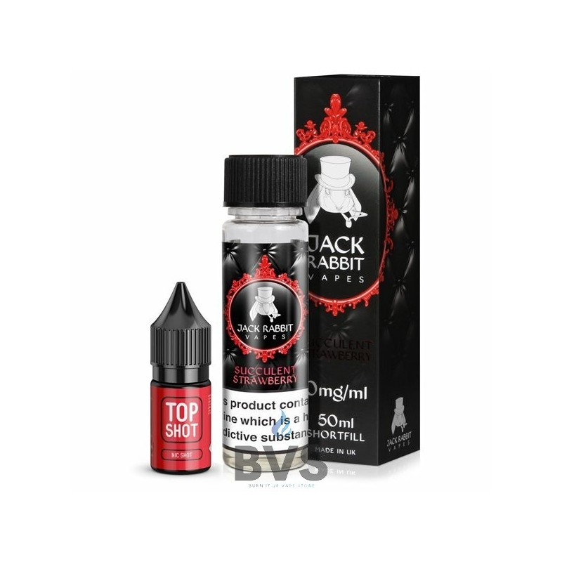SUCCULENT STRAWBERRY SHORTFILL E-LIQUID BY JACK RABBIT 50ML SUCCULENT STRAWBERRY SHORTFILL E-LIQUID BY JACK RABBIT 50ML