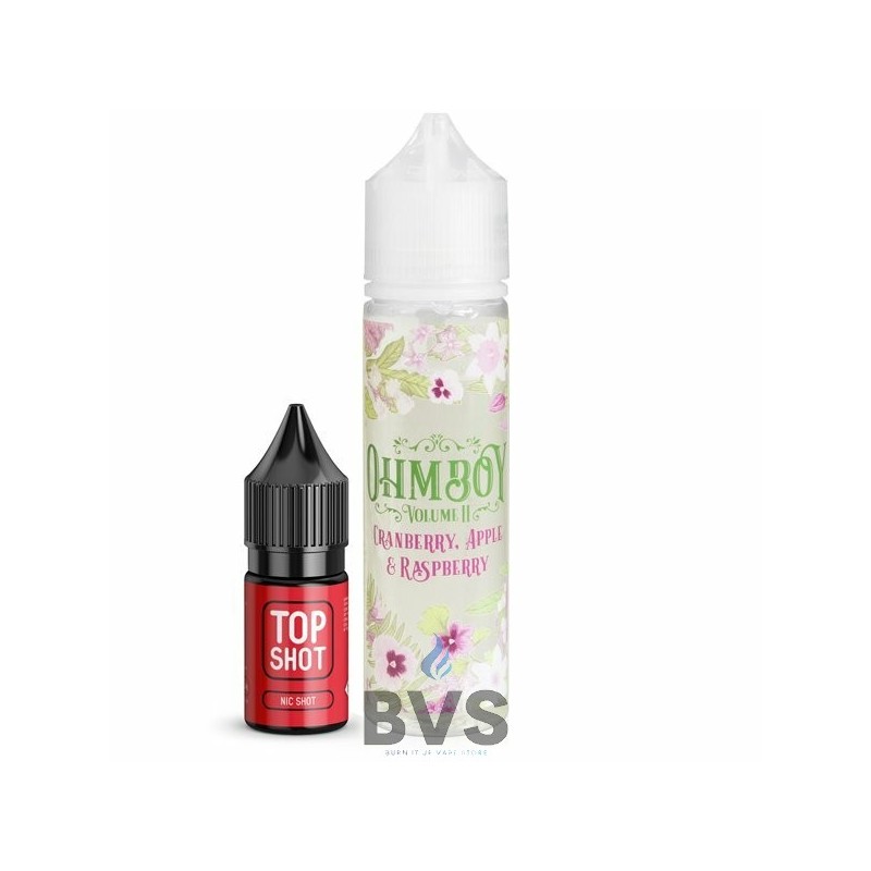 CRANBERRY, APPLE AND RASPBERRY SHORTFILL ELIQUID by OHM BOY 50ML CRANBERRY, APPLE AND RASPBERRY SHORTFILL ELIQUID by OHM BOY 50ML