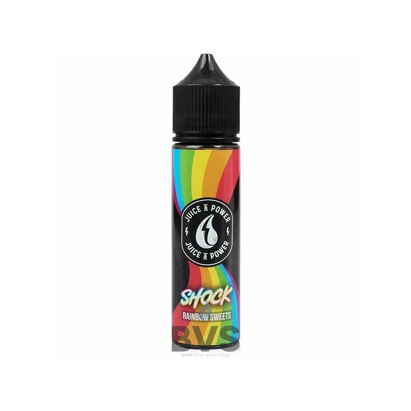 SHOCK RAINBOW SWEETS SHORTFILL E-LIQUID BY JUICE N POWER 50ML SHOCK RAINBOW SWEETS SHORTFILL E-LIQUID BY JUICE N POWER 50ML