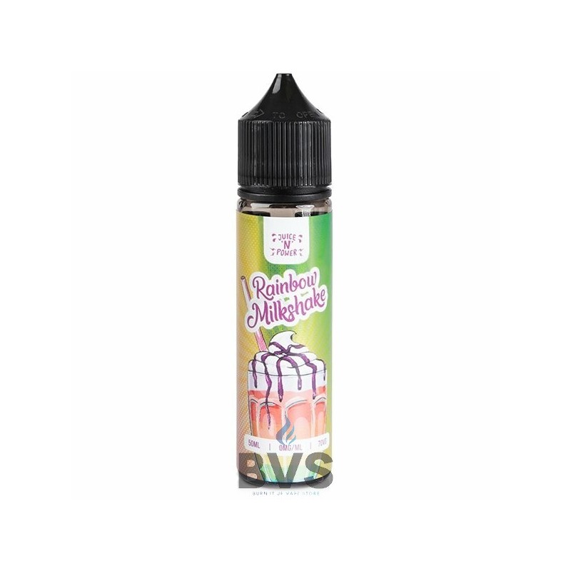 RAINBOW MILKSHAKE SHORTFILL E-LIQUID BY JUICE N POWER 50ML RAINBOW MILKSHAKE SHORTFILL E-LIQUID BY JUICE N POWER 50ML