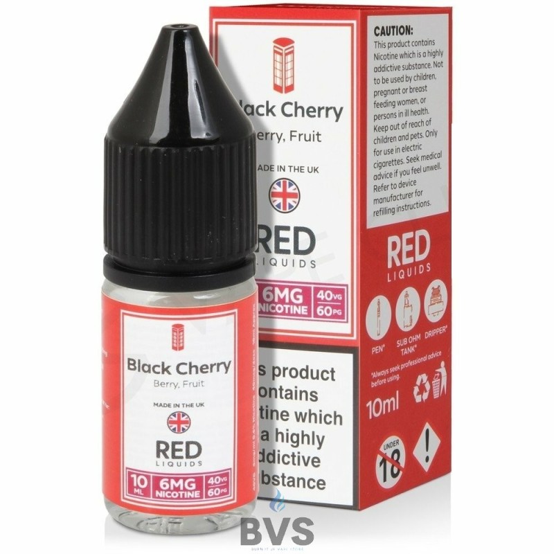 BLACK CHERRY E-LIQUID BY RED LIQUID 40/60 BLACK CHERRY E-LIQUID BY RED LIQUID 40/60