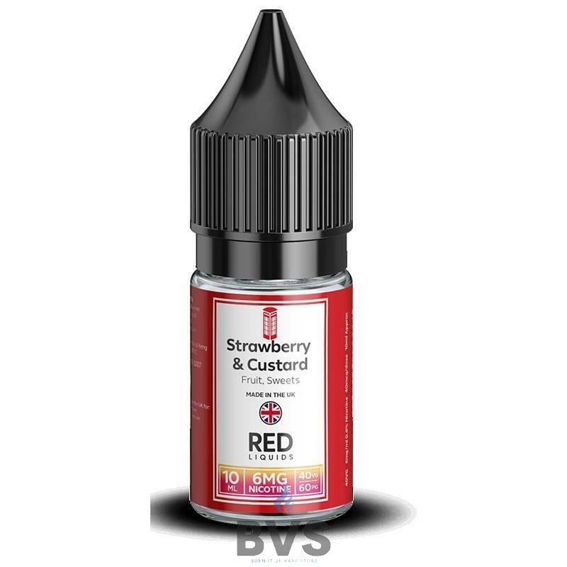 STRAWBERRY & CUSTARD E-LIQUID BY RED LIQUID 40/60 STRAWBERRY & CUSTARD E-LIQUID BY RED LIQUID 40/60