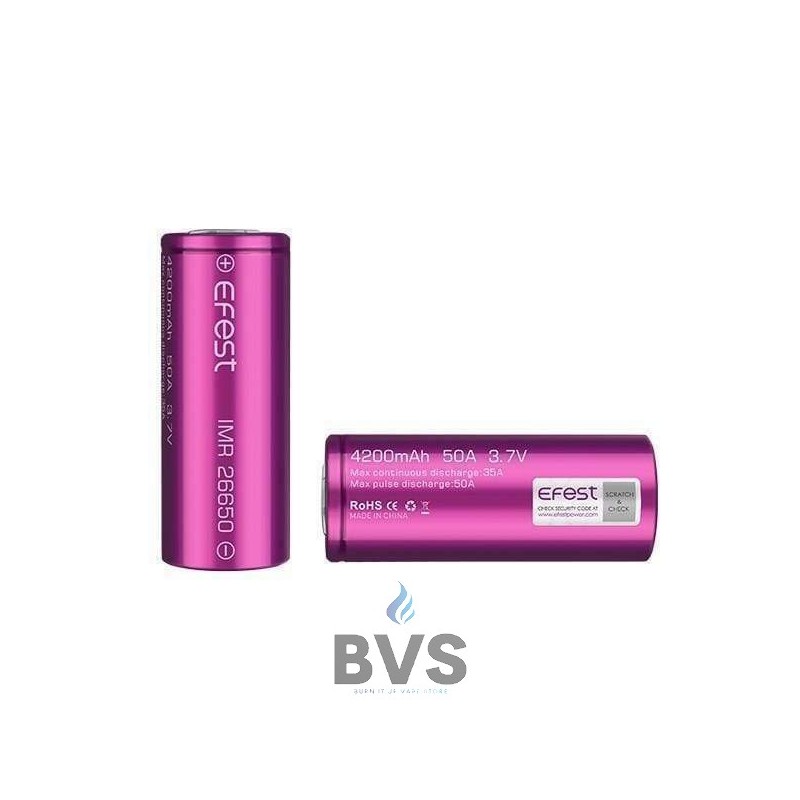 EFEST IMR 26650 RECHARGEABLE VAPE BATTERY (4200MAH 50A) EFEST IMR 26650 RECHARGEABLE VAPE BATTERY (4200MAH 50A)