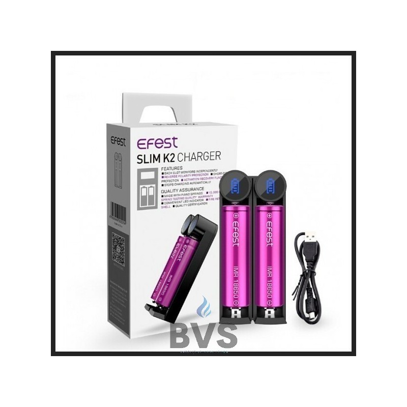 EFEST SLIM K2 USB VAPE BATTERY CHARGER EFEST SLIM K2 USB VAPE BATTERY CHARGER