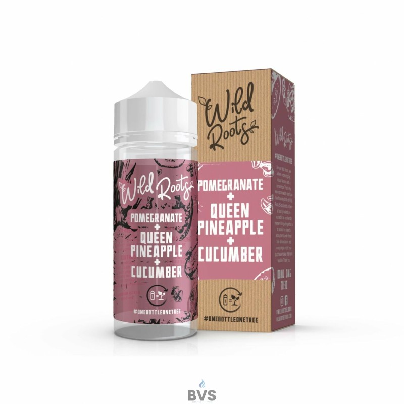 Wild Roots - Pomegranate, Queen Pineapple & Cucumber E-liquid Shortfill Wild Roots - Pomegranate, Queen Pineapple & Cucumber E-liquid Shortfill