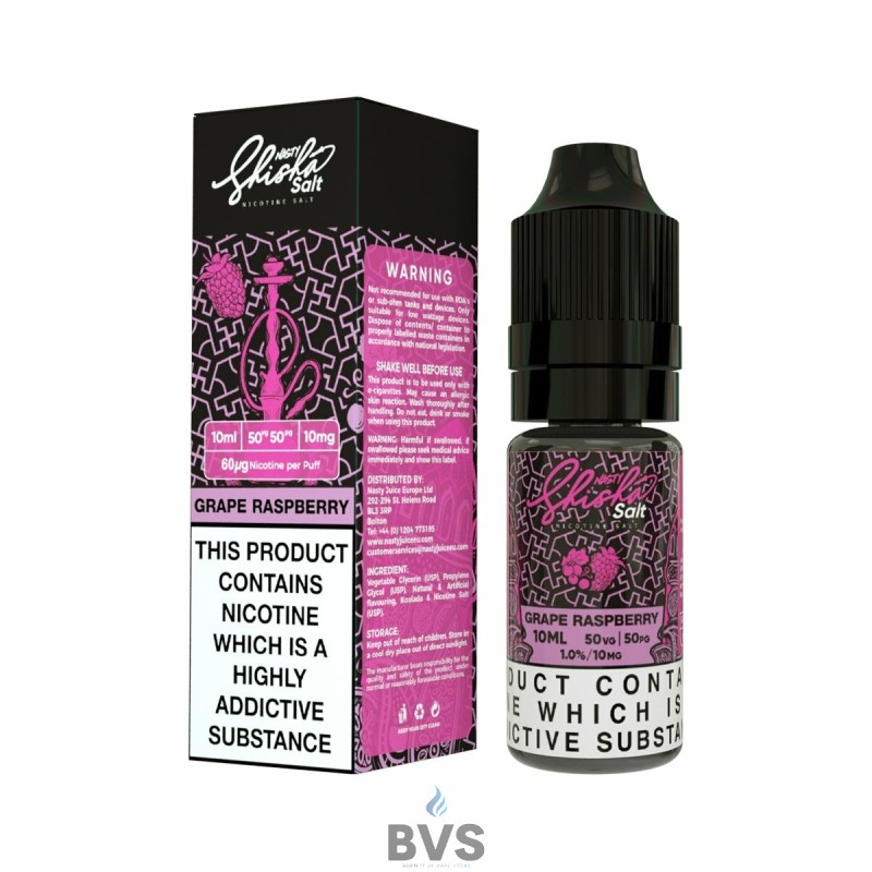GRAPE RASPBERRY NIC SALT E-LIQUID BY NASTY SHISHA GRAPE RASPBERRY NIC SALT E-LIQUID BY NASTY SHISHA