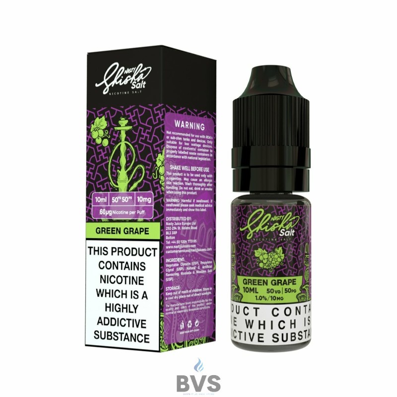 GREEN GRAPE NIC SALT E-LIQUID BY NASTY SHISHA GREEN GRAPE NIC SALT E-LIQUID BY NASTY SHISHA