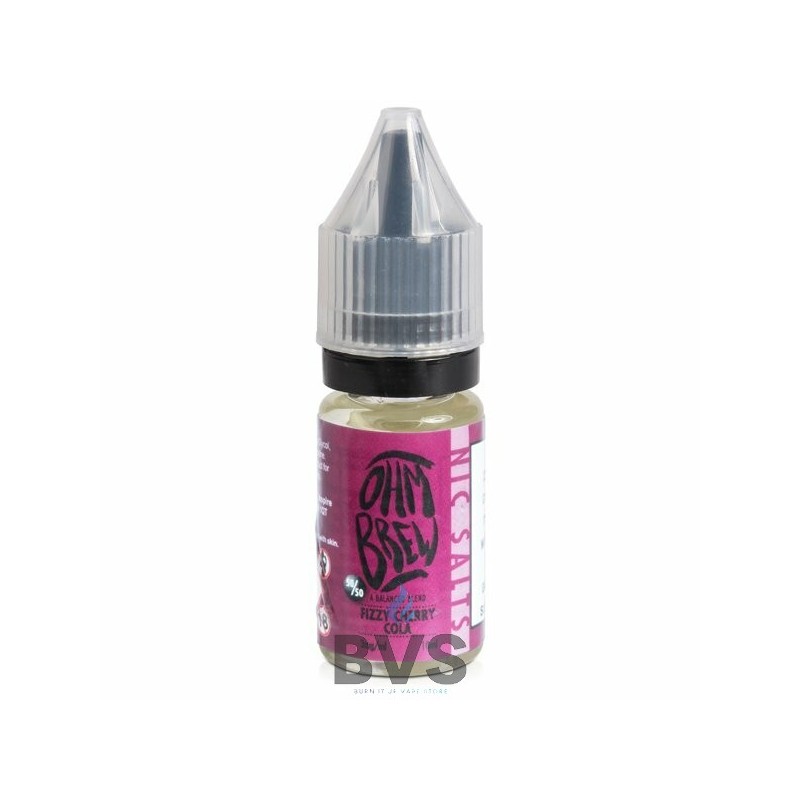 FIZZY CHERRY COLA E-LIQUID BY OHM BREW 50/50 NIC SALTS FIZZY CHERRY COLA E-LIQUID BY OHM BREW 50/50 NIC SALTS