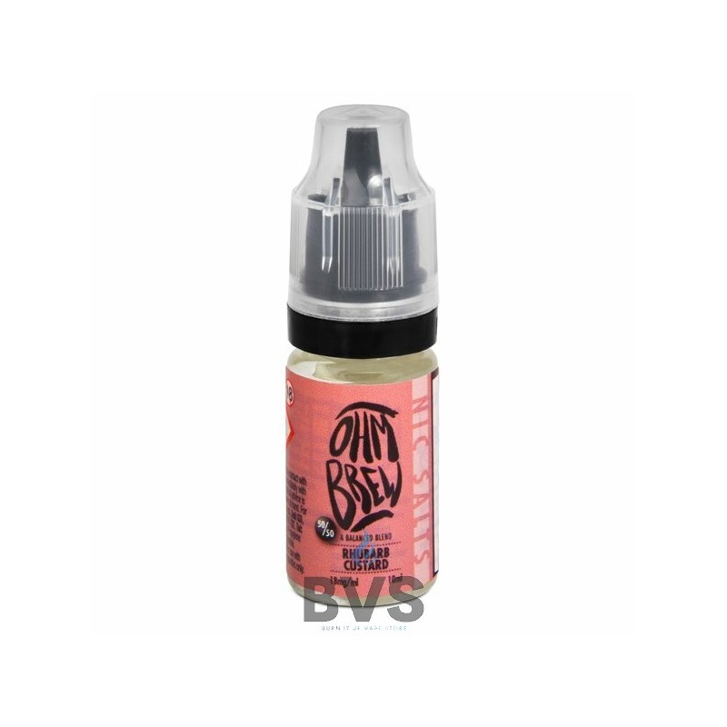 RHUBARB & CUSTARD E-LIQUID BY OHM BREW 50/50 NIC SALTS RHUBARB & CUSTARD E-LIQUID BY OHM BREW 50/50 NIC SALTS