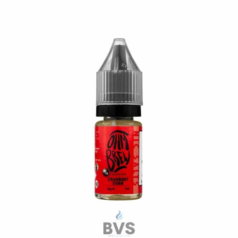 STRAWBERRY STORM E-LIQUID BY OHM BREW 50/50 NIC SALTS STRAWBERRY STORM E-LIQUID BY OHM BREW 50/50 NIC SALTS