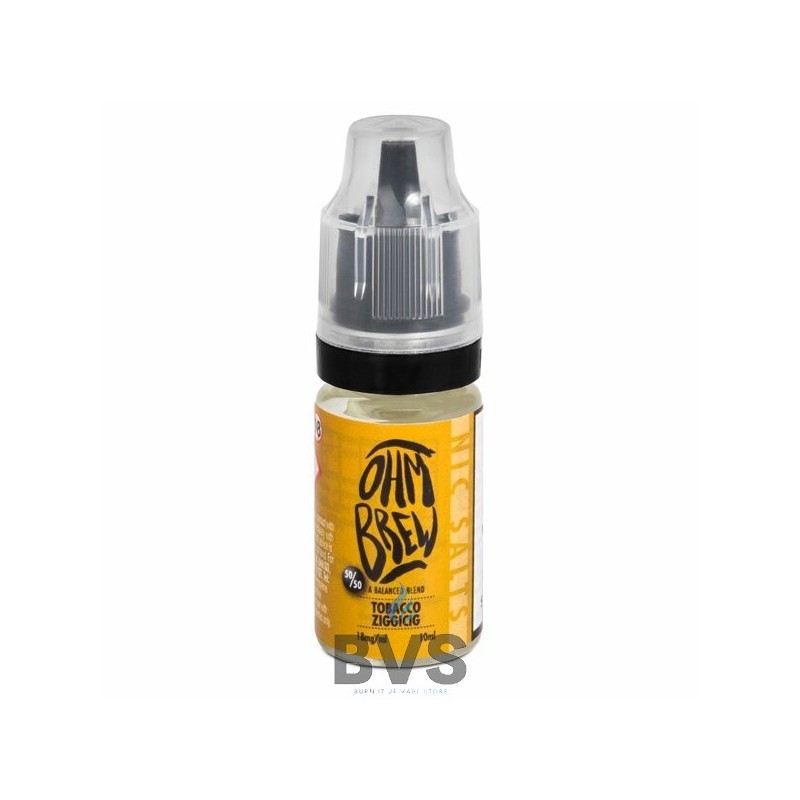 TOBACCO ZIGGICIG E-LIQUID BY OHM BREW 50/50 NIC SALTS TOBACCO ZIGGICIG E-LIQUID BY OHM BREW 50/50 NIC SALTS