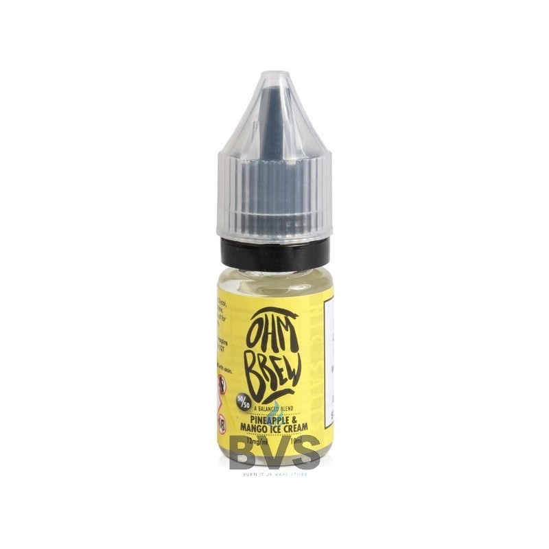 PINEAPPLE AND MANGO ICE CREAM E-LIQUID BY OHM BREW 50/50 NIC SALTS PINEAPPLE AND MANGO ICE CREAM E-LIQUID BY OHM BREW 50/50 NIC SALTS