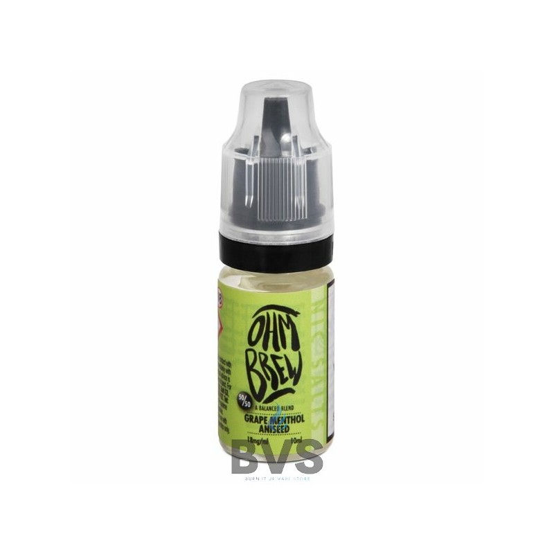 GRAPE MENTHOL ANISEED E-LIQUID BY OHM BREW 50/50 NIC SALTS GRAPE MENTHOL ANISEED E-LIQUID BY OHM BREW 50/50 NIC SALTS