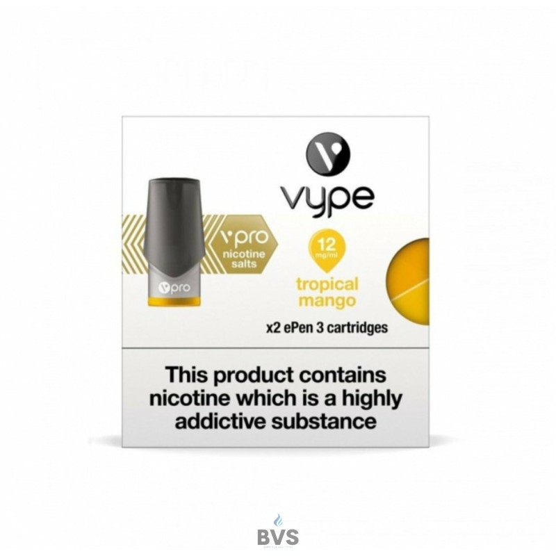 TROPICAL MANGO NIC SALT EPEN 3 PREFILLED POD BY VYPE TROPICAL MANGO NIC SALT EPEN 3 PREFILLED POD BY VYPE